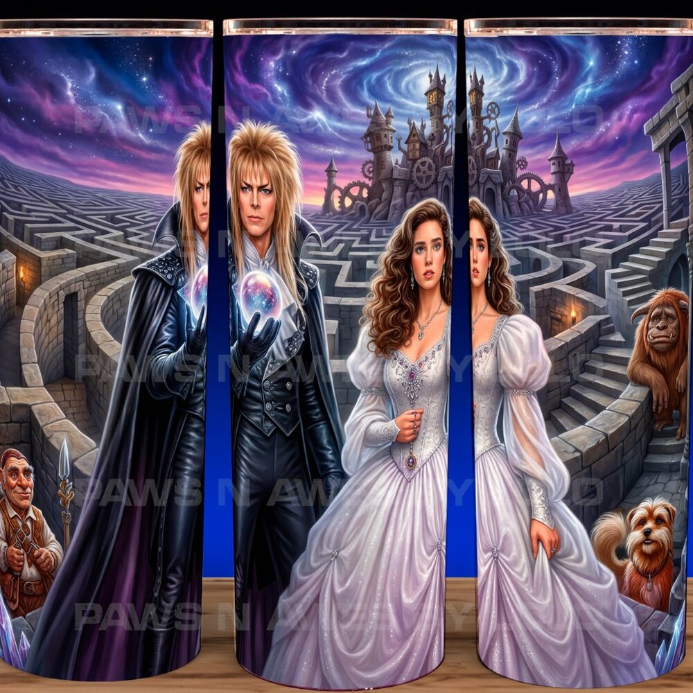 Labyrinth 80's Movie David Bowie - Jennifer Connelly Fantasy Cup Mug Tumbler